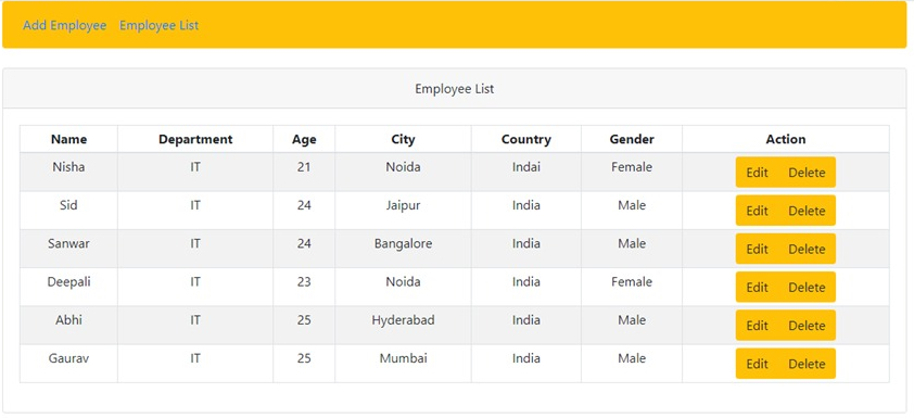 Update values and delete button